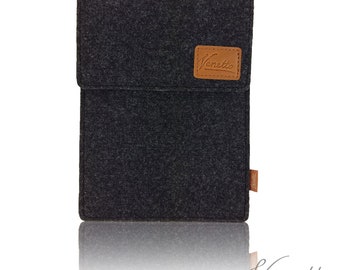 Bag for ebook reader protective cover sleeve made of felt sleeve case for Kindle, paper, Oasis, Voyager and other 6 inch ebooks, Black