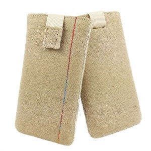 5 6,4 Zoll Universell Tasche aus Filz Hülle Schutzhülle Etui Schutztasche für Smartphone Cappuccino Braun Bild 2