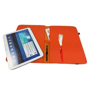 9.1-10.1 inch Tablethülle organizer protective cover case felt bag case made of felt folding bag for tablet, orange image 4