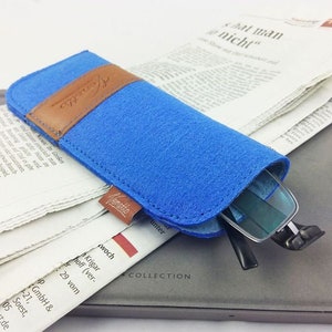 Glasses Case bag cover made of felt protective cover for glasses blue light image 4