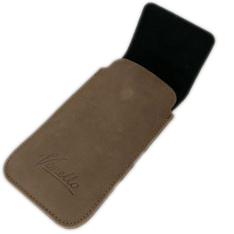 4-5.7 vertical belly bolsa cinturón bolsa de cuero funda protectora para teléfono marrón imagen 3