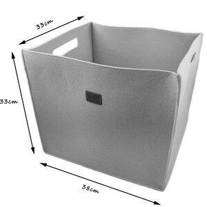 Lot de 3 Boîte De Feutre Boîte De Rangement Boîte Boîte Boîte Boîte Panier en Feutre pour Ikea Meubles Gris Anthracite image 5