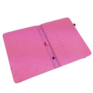 9.1-10,1 inch Tablethülle beschermhoes van dekking uit vilt vilten tas lade ash klep zak tas voor Tablet, roze afbeelding 3