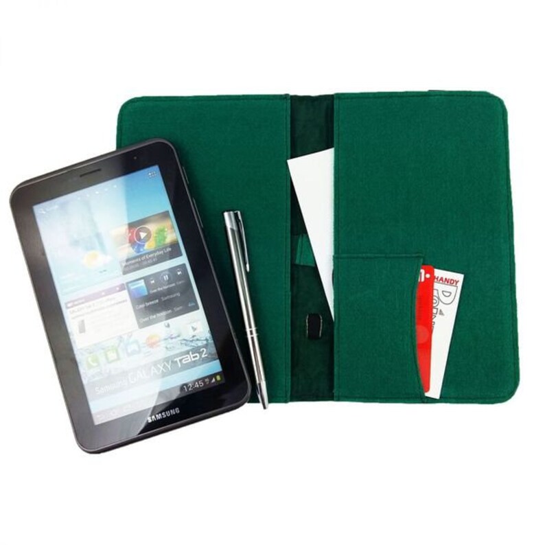 9.1-10.1 inch Tablethülle protective cover case case made of felt for tablet green image 4