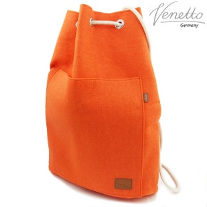 Sport backpack backpack made of felt for sport felt backpack Orange