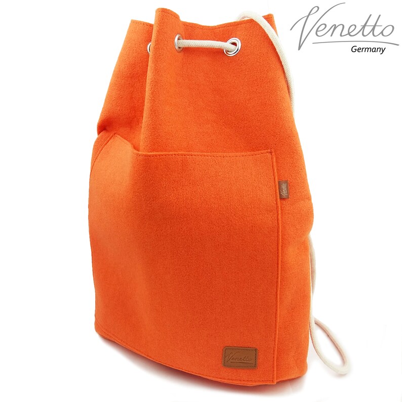 Sport backpack backpack made of felt for sport felt backpack Orange image 1