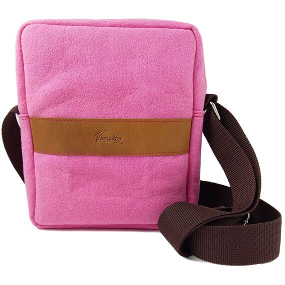 Beuteltasche Umhängetasche Handyfach India Bag lila pink orange meliert NEU!