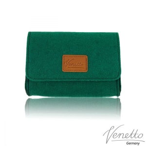 Mini Culture Bag Travel bag case made of felt for accessories Green dark image 1