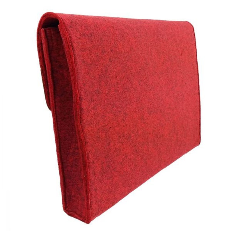 Bag Briefcase bag case made of bag din A4 business bag felt, red mottled image 2