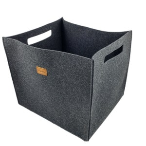 33x33x38cm Box Felt Box Storage Box Basket Box Felt Basket for Ikea Furniture black melange