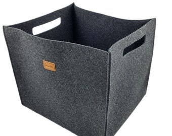 33x33x38cm Box Felt Box Storage Box Basket Box Felt Basket for Ikea Furniture black melange