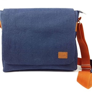 Sac pour hommes Sac à bandoulière Sac en feutre Leisure Uni School pour MacBook Laptop Blue
