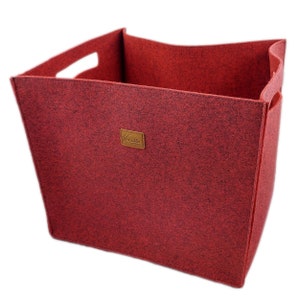 ensemble de coffret 3 feutre boîte boîte caisse panier sentait corbeille rouge image 1