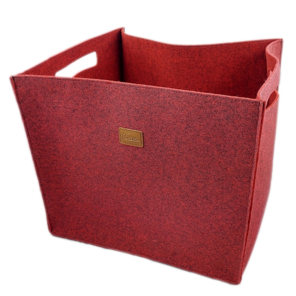 3-er set box feltbox storage box Basket Filzkorb Red