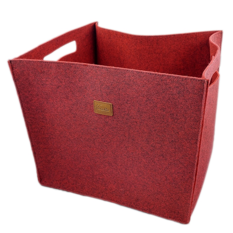 ensemble de coffret 3 feutre boîte boîte caisse panier sentait corbeille rouge image 1