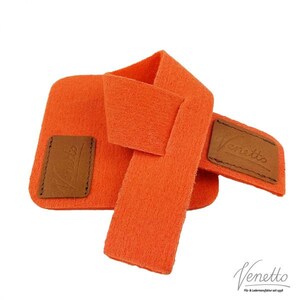 Set for wine wine cuff Tropfstopper wine collar scarf made of felt orange image 3