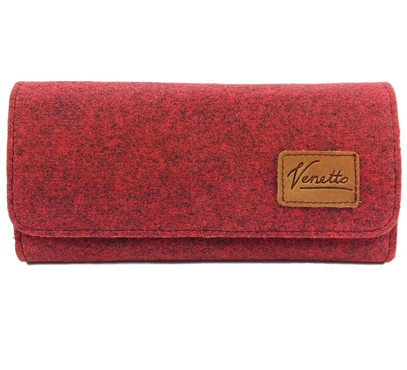 Portemonnee tas portemonnee wallet portemonnee portemonnee rood mix afbeelding 1
