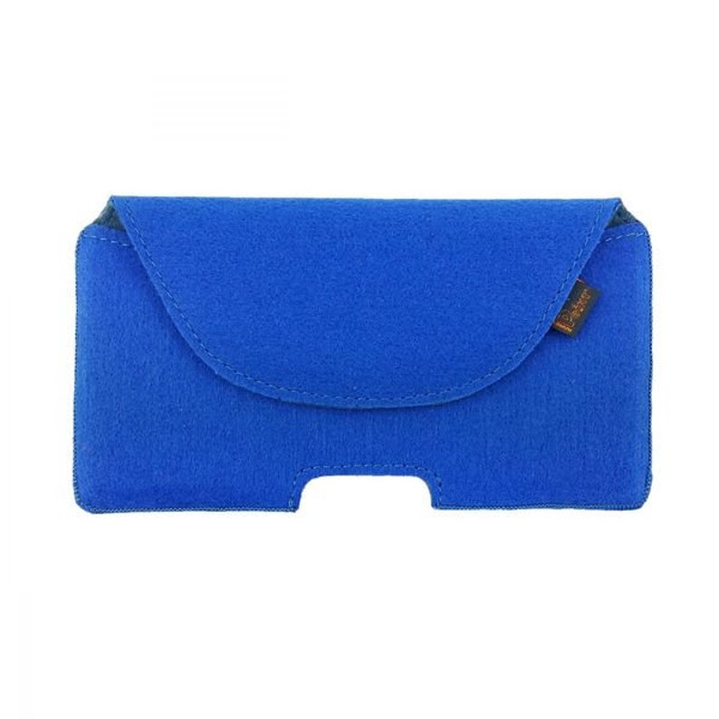 5-6.4 ventre horizontale sac pour sacs ceinture mobile du feutre bleu image 1