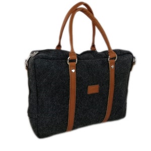 Sac à main sac sac à main sac à main pour MacBook 13,3 » Sac portable homme avec des appliques en cuir noir
