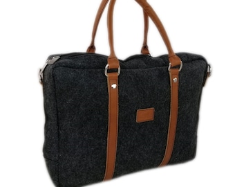 Sac à main sac sac à main sac à main pour MacBook 13,3 » Sac portable homme avec des appliques en cuir noir