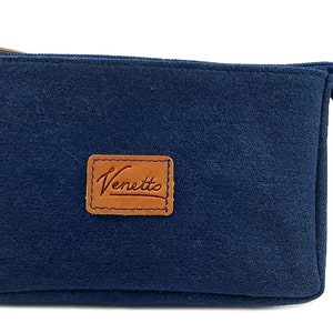 Bank Bag wallet case for banknotes vouchers wallet, blue image 1