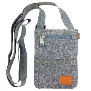 Small shoulder bag Shoulder bag Handbag crossbag Leisure bag Felt bag cross bag grey image 1