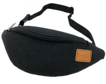 Belt bag belly bag hip bag hiking bag black