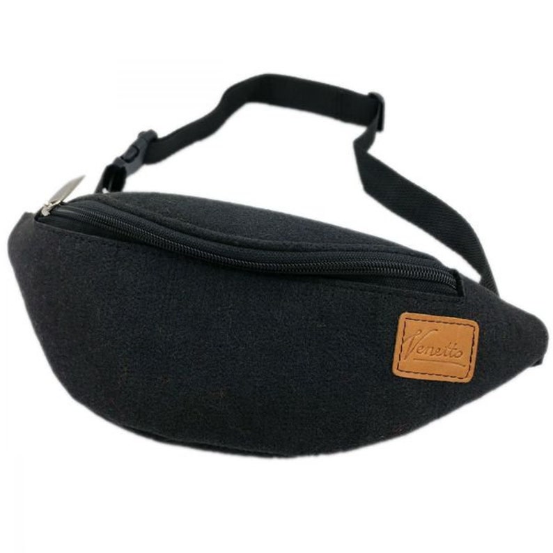 Belt bag belly bag hip bag hiking bag black image 1