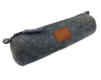 Stifterolle Spring Binder made of felt Schlamperrolle student case Grey