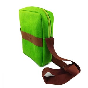 Sac à bandoulière sac bandoulière sac à main sac de loisirs feutre feutre sac vert lumière image 3