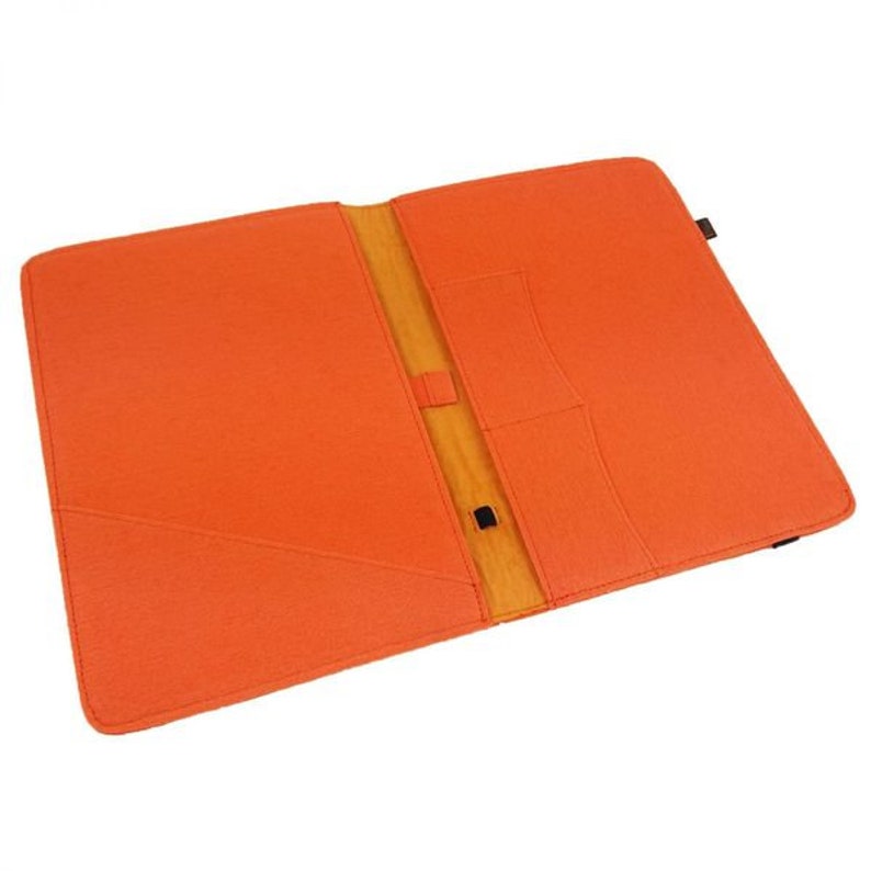 9.1-10.1 inch Tablethülle organizer protective cover case felt bag case made of felt folding bag for tablet, orange image 2