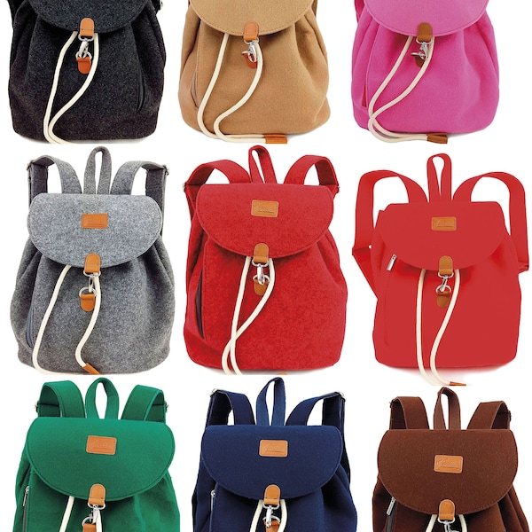 Venetto Backpack bag made of felt unisex handmade/felt bag/gift for you, him/children backpack/felt bag/bag/felt bag