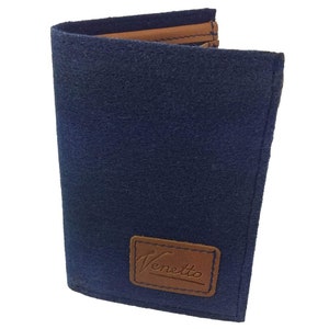 Portemonnaie Geldbörse Geldtasche aus Filz wallet Blau