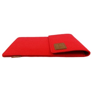 10.6 Bag for tablet ebook iPad Samsung book case pouch made of felt protector case red image 5