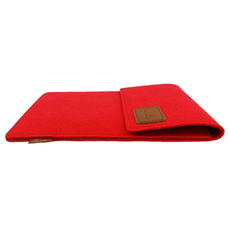 10.6 Bag for tablet ebook iPad Samsung book case pouch made of felt protector case red image 5