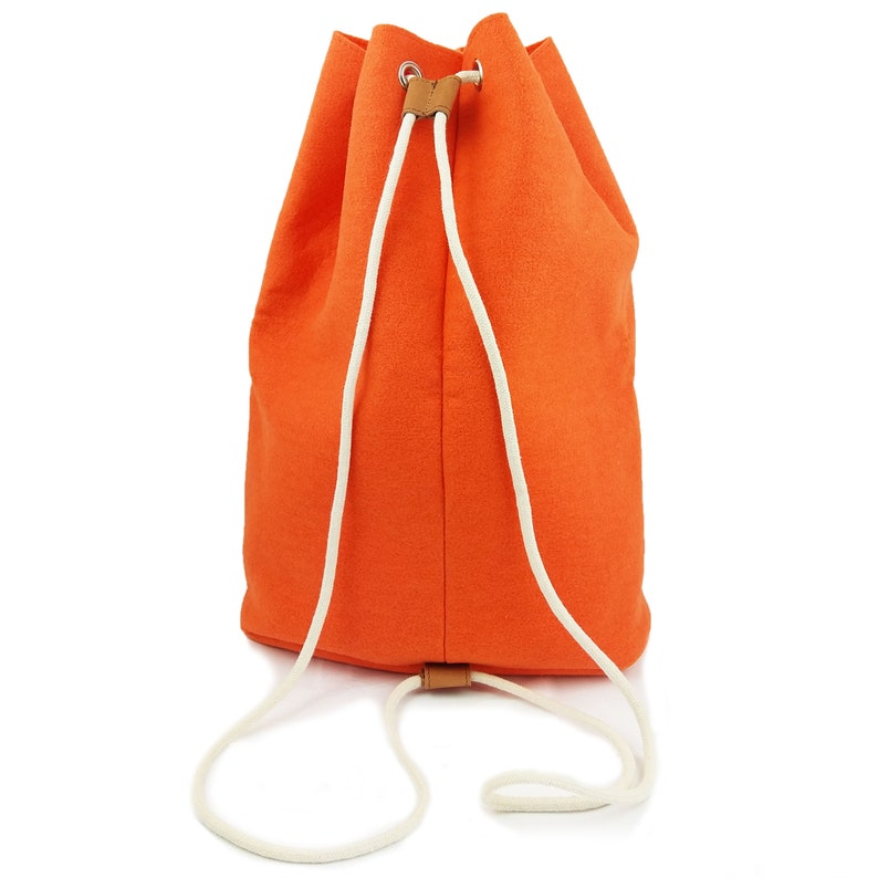 Sportrucksack Rucksack aus Filz für Sport Filzrucksack Orange Bild 3