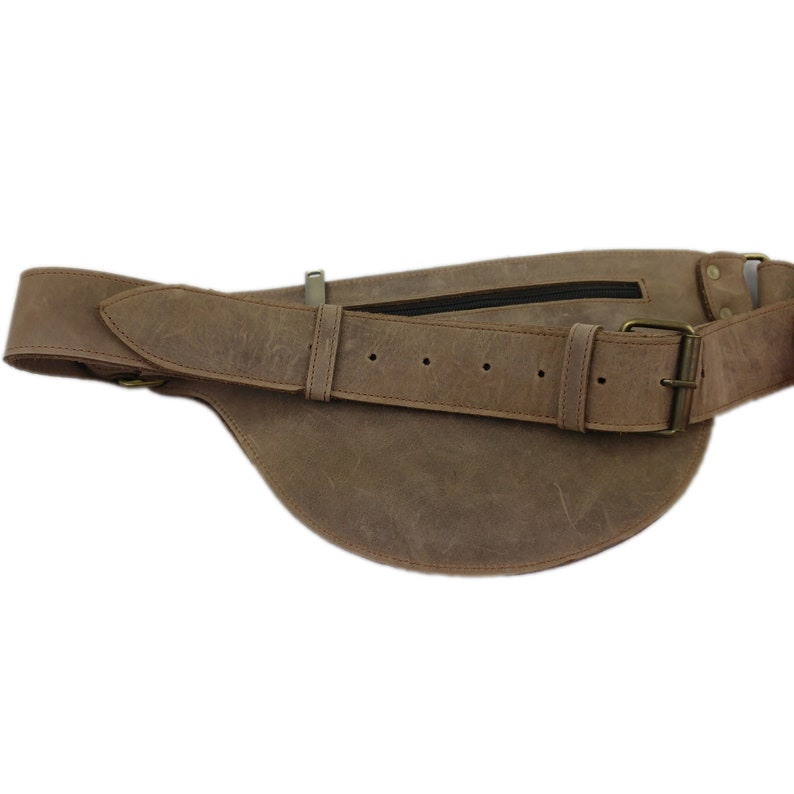 Riem leerzak Fanny Pack leerzak Brown afbeelding 2