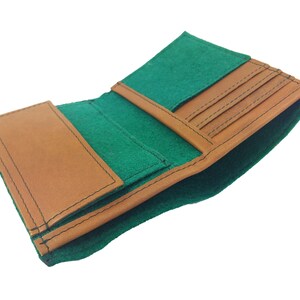 Cartera cartera hecha de cartera fieltro verde imagen 3