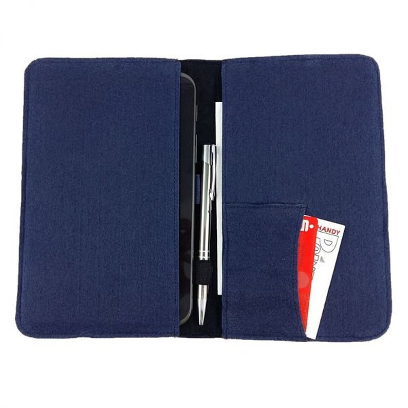 7 inch Tablethülle Protective case case bag made of felt for tablet ebook, Blue dark Blue image 3