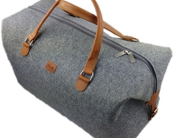 Handgepäck-Tasche Reisegepäck Weekender Tasche Filztasche für Flug Reise grau