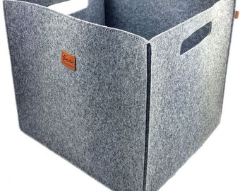 Set di 3 Box Feltro Box Storage Box Basket Box Box Felt Basket per Ikea Furniture Grigio Antracite