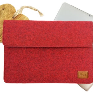 Pour 12.9 iPad Pro, 13 MacBook Air M1 / M2 Case Bag Felt Bag Laptop Notebook Ultrabook 13.3 Inch Case Protection Rouge image 1