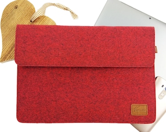 For 12.9" iPad Pro, 13" MacBook Air M1/M2 Case Bag Felt Bag Laptop Notebook Ultrabook 13.3 Inch Case Protection Red