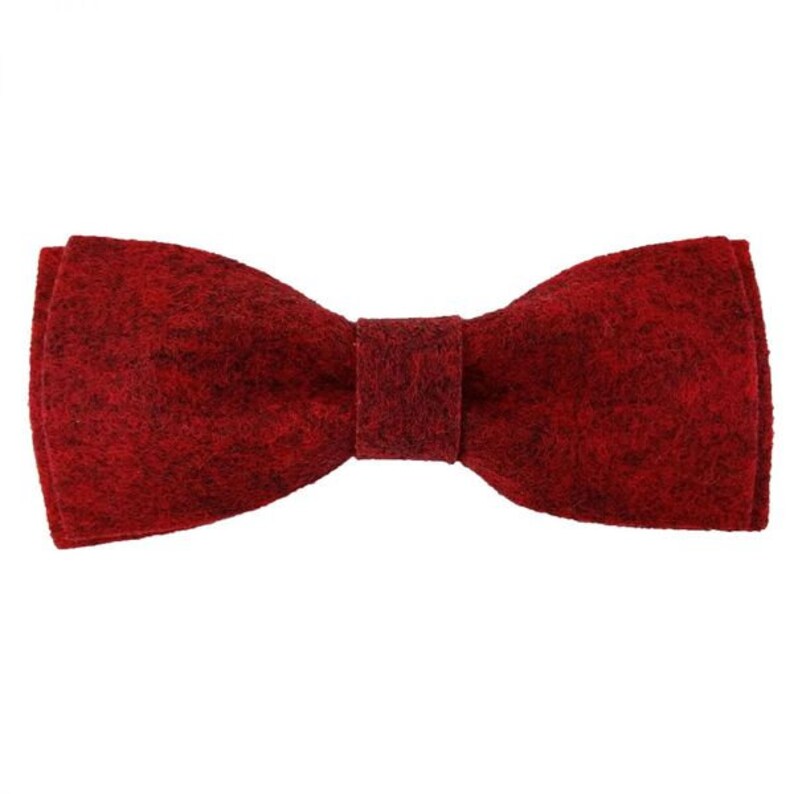 Men fly Bow felt fly fly made of felt with insert cloth, red image 3