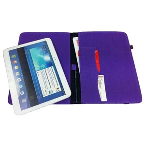 9.1-10.1 inch Tablethülle protective cover cover made of felt felt bag cover for tablet Tablettasche organizer, purple image 1