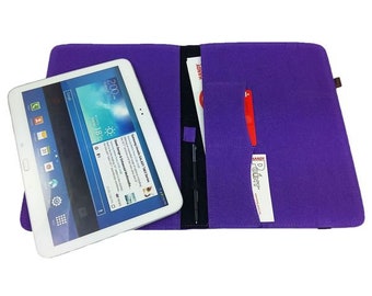 9.1-10.1 inch Tablethülle protective cover cover made of felt felt bag cover for tablet Tablettasche organizer, purple