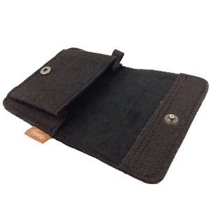 Mini women's wallet purse bag mini felt bag for travel trip vacation for kids Black image 4