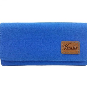 Venetto Portemonnaies Geldbörse Geldtasche Tasche Geldbörse Filzbörse Filz Blau