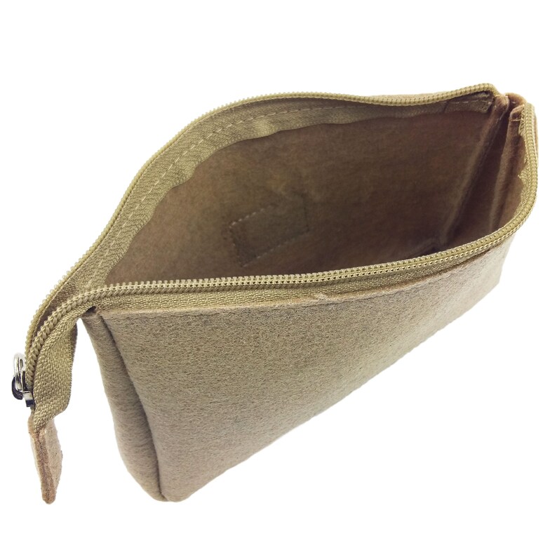 Wallet Bag Bag culture bag pencil pocket purse money bag purse paper purse, cappuccino Brown image 4