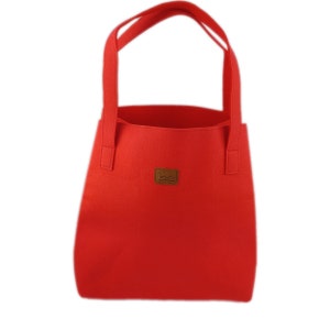 Bolso de bolso de las mujeres Shopper bolso bolso fieltro bolso de fieltro vegano bolso de fieltro con monedero señoras rojas